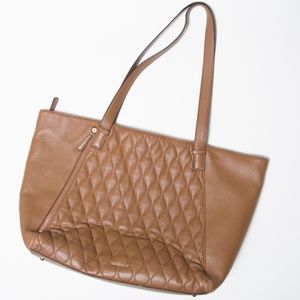 Vera Bradley Brown Quilted Work Tote